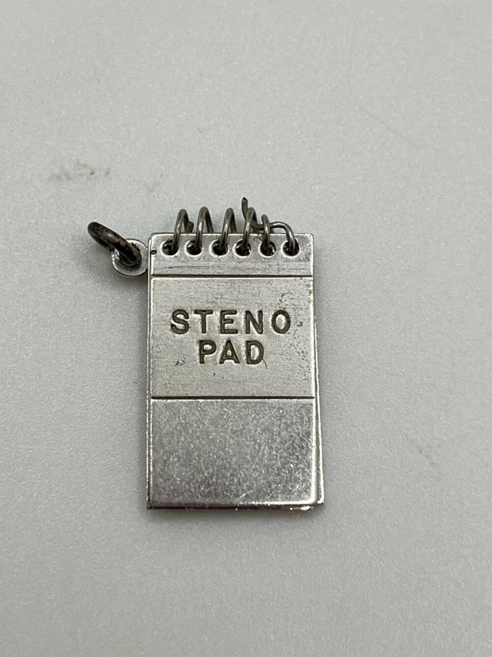 Vintage Sterling Silver Steno Pad Charm secretary notepad